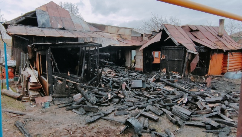 В Сернуре огнем серьезно поврежден жилой дом