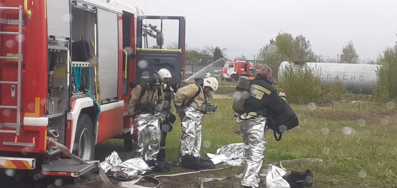 В йошкар-олинском аэропорту проведены пожарно-тактические учения