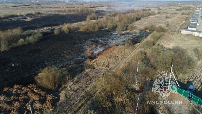 В Медведевском районе пожарные отстояли от огня садовые дома