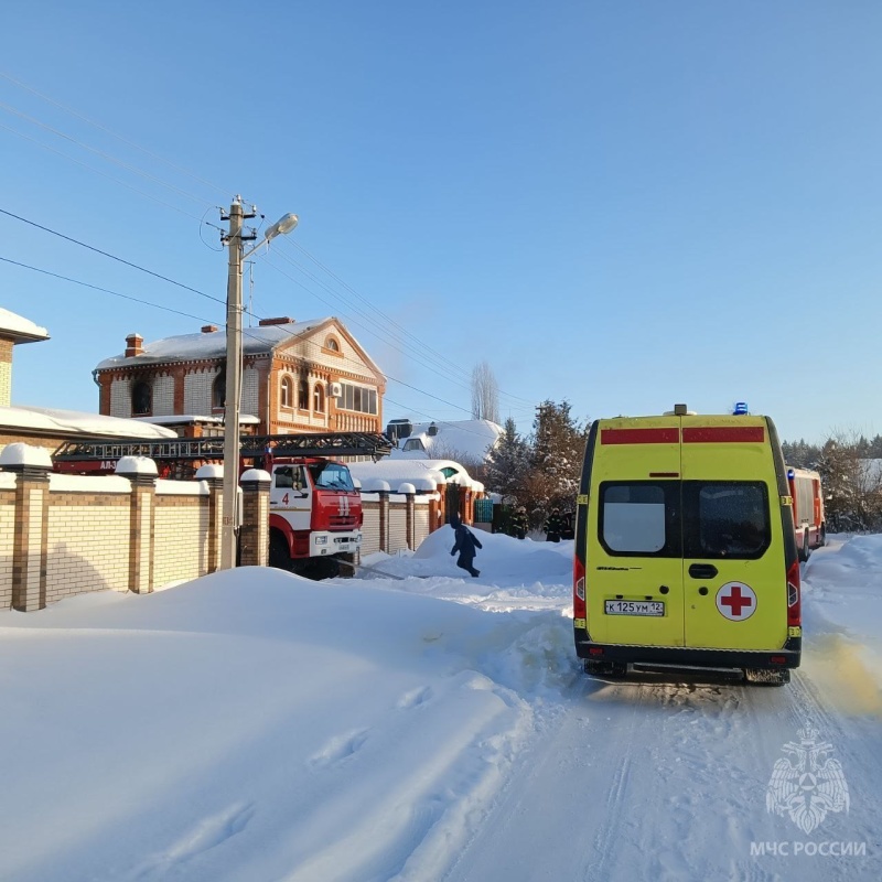 В Медведевском районе нa пожаре погиб пожилой мужчина