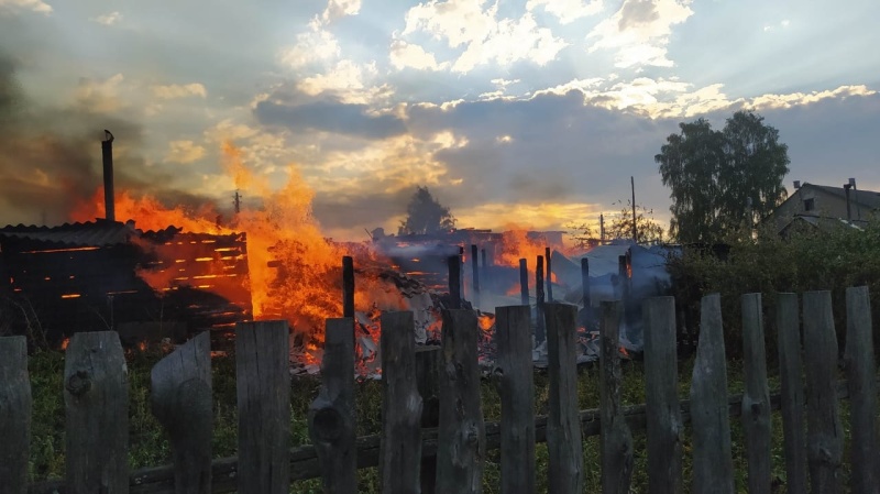 Пожар в Оршанском районе