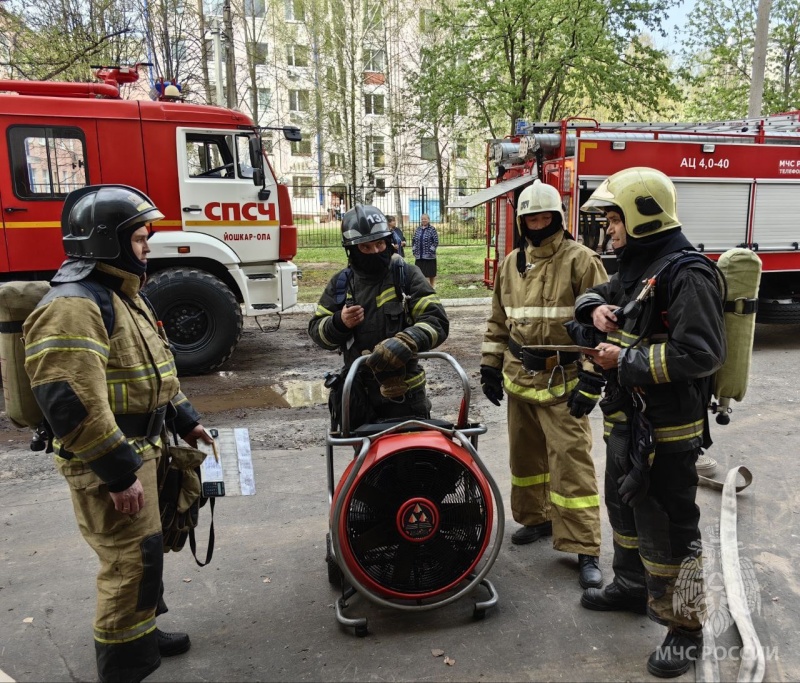 В Йошкар-Оле проведены очeрeдные пожарно-тактические учения