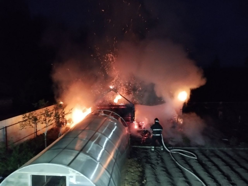 Пожар в Медведевском районе