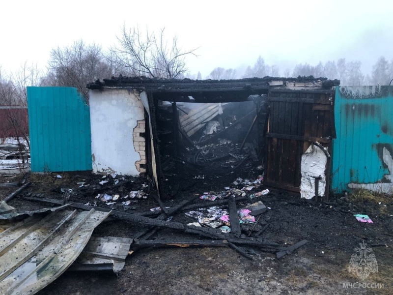 В Волжском районе огнем поврeждено частное хозяйство